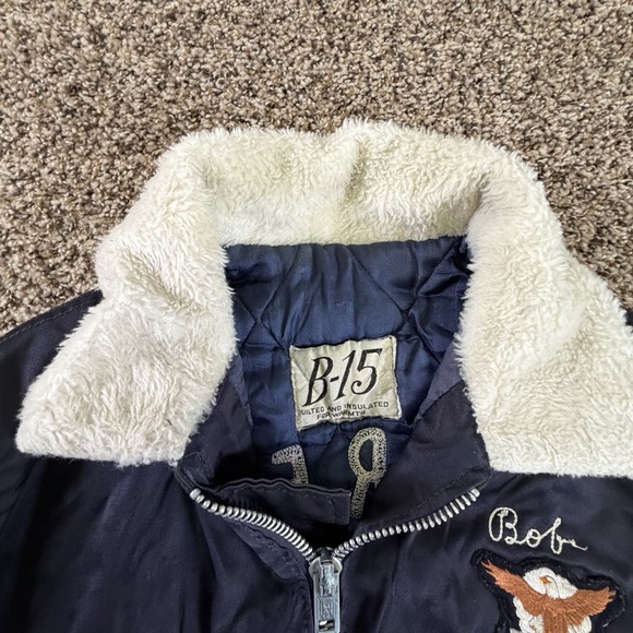 Vintage B-15 U.S. Air Force Bomber Jacket Massachusetts Patch Small - Picture 7 of 12